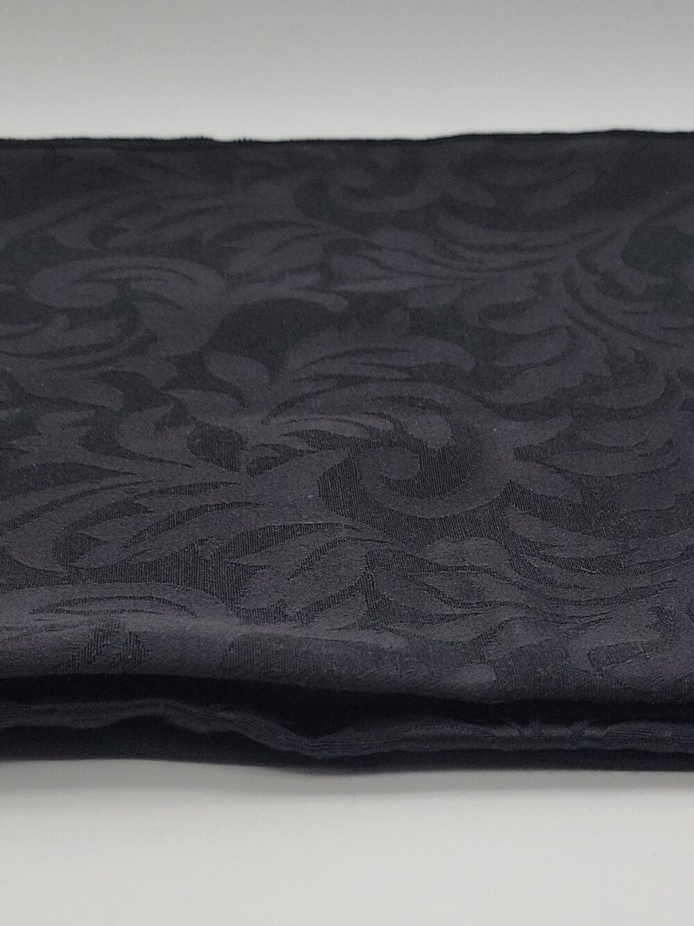 Black Floral Damask Textured Napkins 4 Count, Square, 17.5 All Sides Lightweight